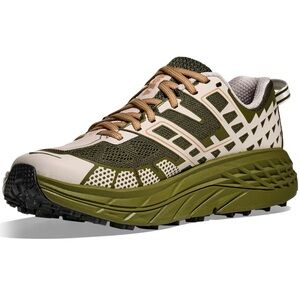 All Gender Speedgoat 2 HOKA Moss Green and Rose Cream Shoe
